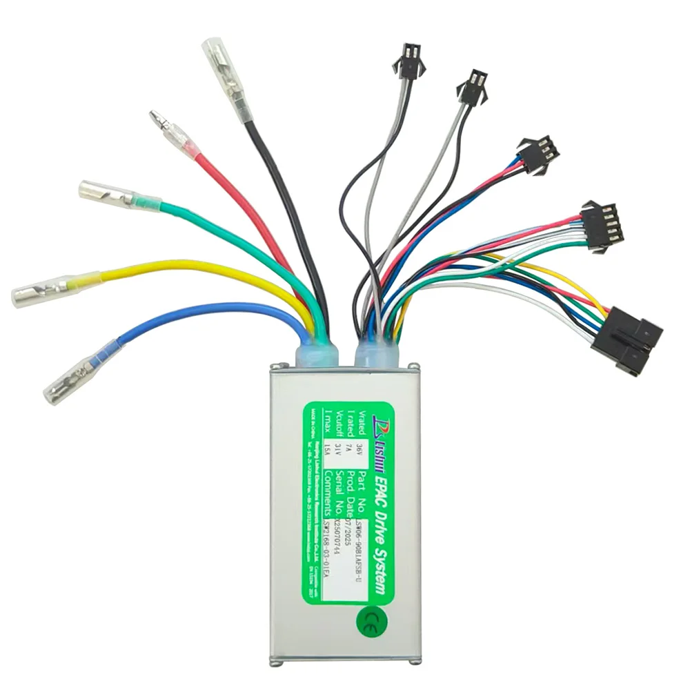 

Ebike Brushless Motor Controller LSW2168-03-01EA 36V 15A Suitable for Electric Bicycles Scooters Fat-Tire Bikes Speed Controller