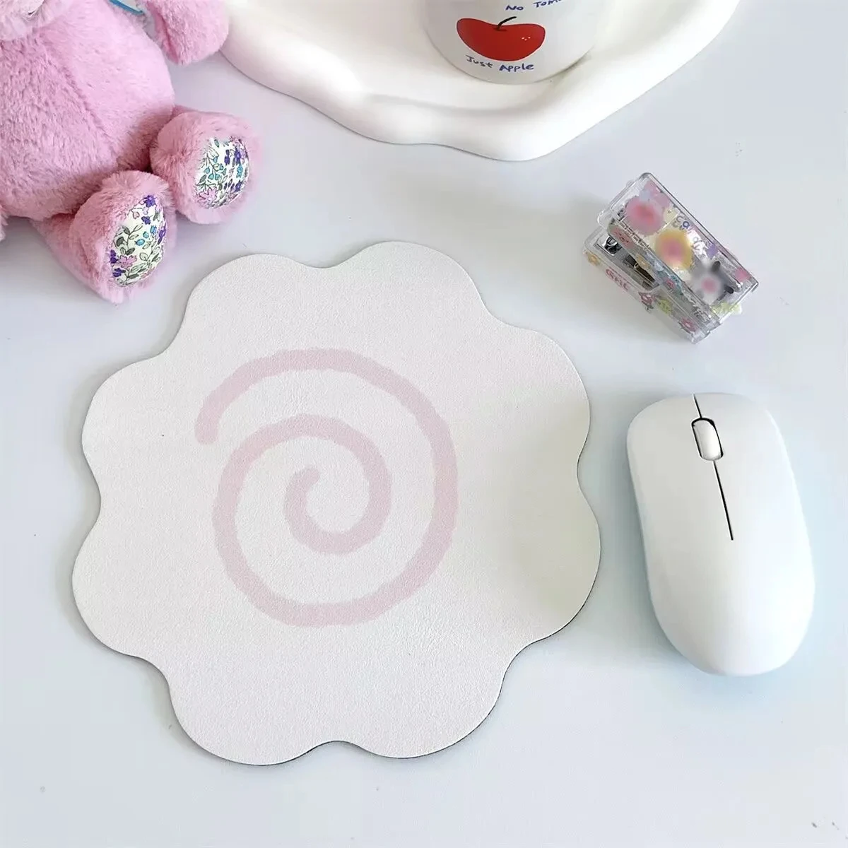 Cute Fish Board Ins Style Mouse Pad Leather Mat Waterproof Desk Pad Office Study Dormitory Computer Keyboard Pad Decor
