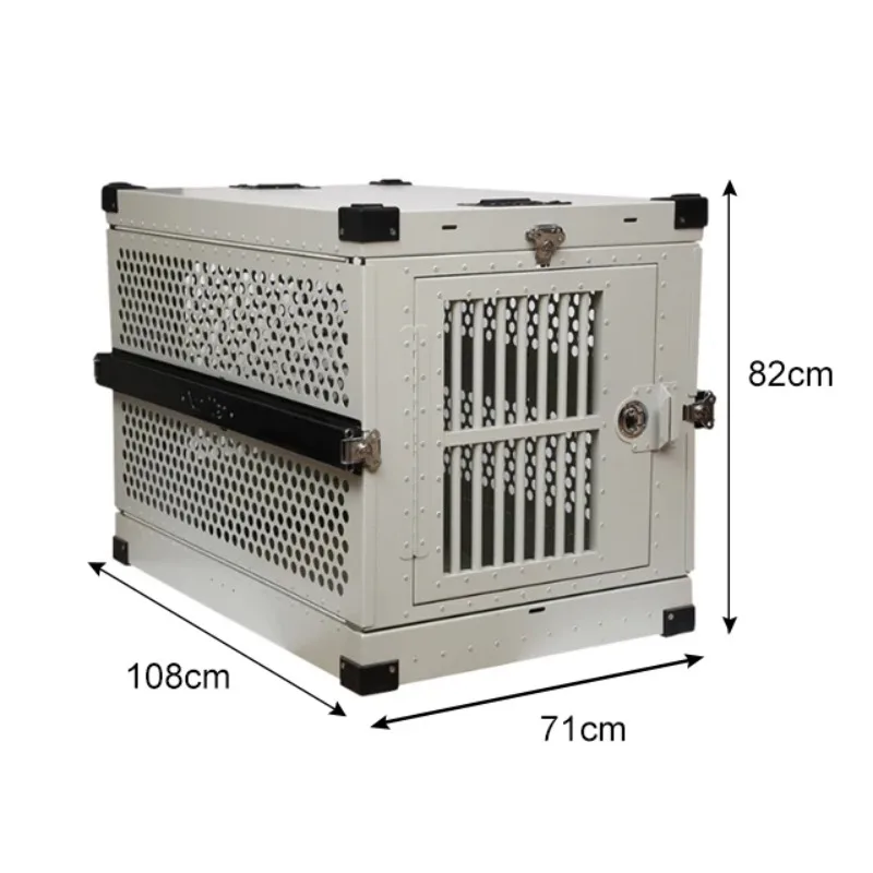 Luxury Outdoor Professional Pet Training Carrier Cage Giant Aluminum Dog Kennel Airline Approved Car Transport Crate