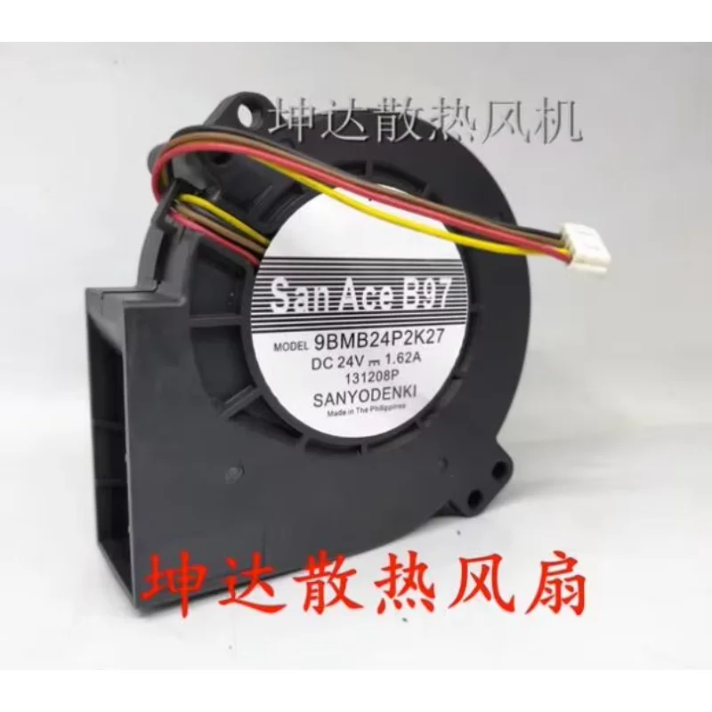 Sanyo Denki 9BMB24P2K27 DC 24V 1.62A 97x97x33mm 4-Wire Server Cooling Fan