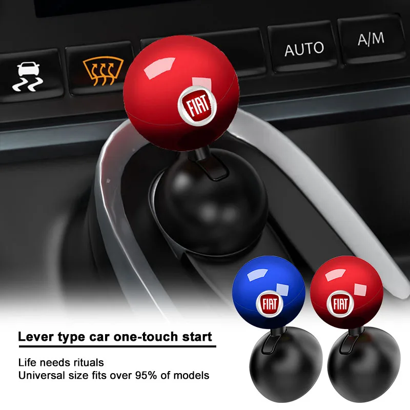 Car One Click Start Button Joystick Car Engine Start Stop Button Joystick Emblem For Abbas Abarth Punto 124 125 500 595 695 OT20