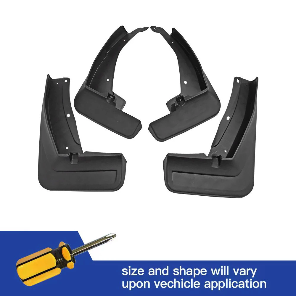

4Pcs Front & Rear Mud Flaps Splash Guards Mudguards Black For Volkswagen VW Tiguan L R-LINE 2019 2020 2021 2022