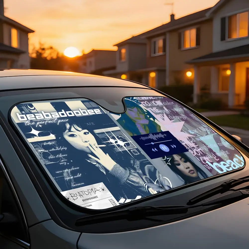 

Sun Visor Universal Car Windshield Sun Shade Full Coverage Heat UV Block Interior Anti Aging Singer B-Beabadoobee