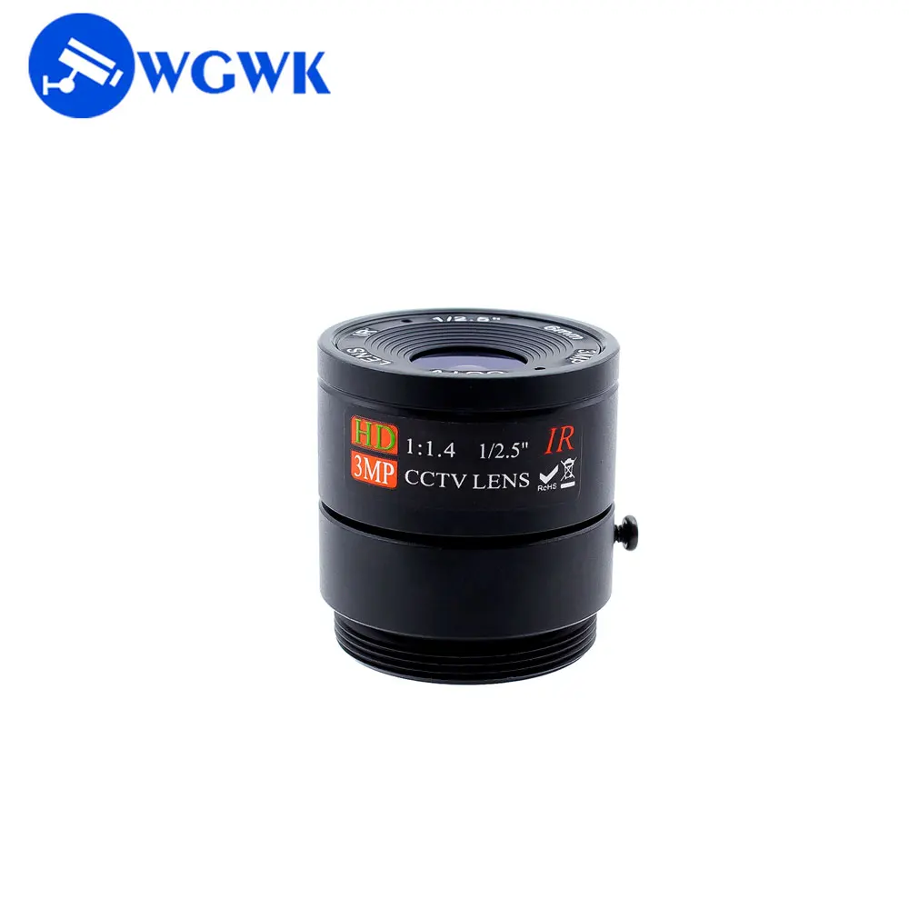 WGWK High Quality Industrial 4mm/6mm/8mm Fixed Focus Lens 1/2.5\