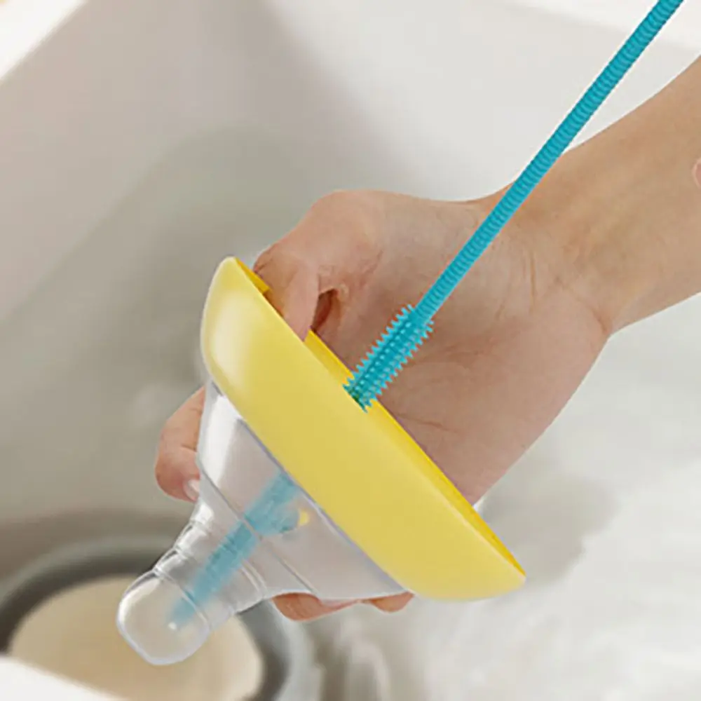 

2 шт., 6/8 мм, силиконовые щетки для соломинки, гибкая мягкая щетка для чистки трубок, многоразовая термостойкая щетка для соски, кухня