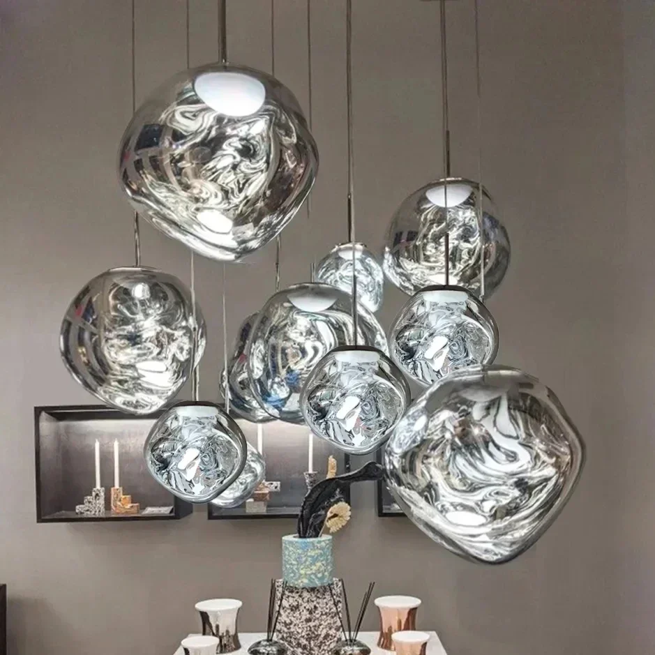 Plafonnier suspendu en verre coloré au design moderne, luminaire décoratif d'intérieur, idéal pour un salon, une salle à manger ou une cuisine