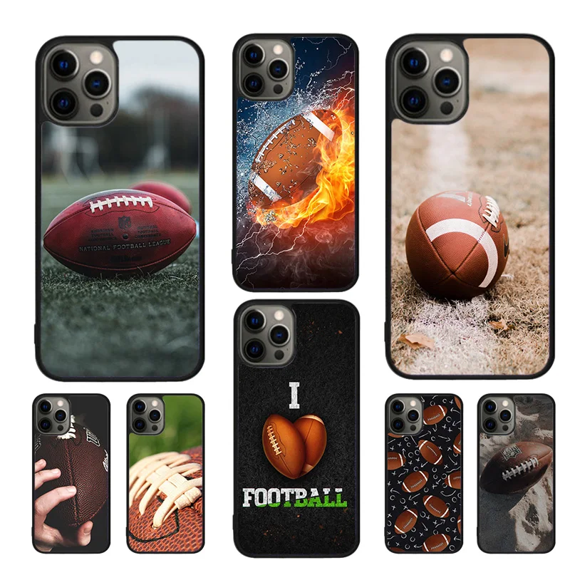 American Football Rugby Ball Mobile Phone Cases Cover For iPhone 16 15 14 12 13 mini 11 Pro MAX apple 6 7 8 Plus SE2020 Coque