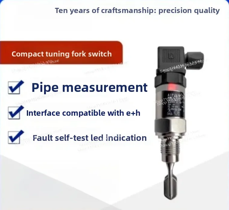 1pc Compact Tuning Fork Level Switch for Industrial Pipe Water Level Control Sensor