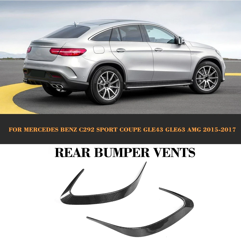 GLE Class Carbon Fiber Rear Bumper Side Trunk Decoration Vent Wings For Mercedes Benz C292 GLE43 GLE63 AMG SUV 4 Door 15-17 2PC