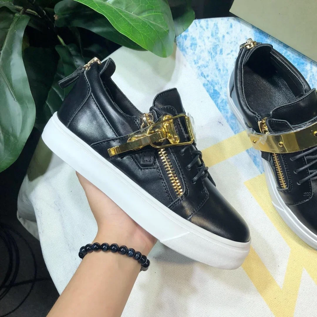 موضة جديدة أحذية رياضية كاجوال للرجال العلامة التجارية مصمم النساء أحذية التنس الفاخرة الجلد الحقيقي GZ المتسكعون أحذية رياضية 35-48 G0977 #4