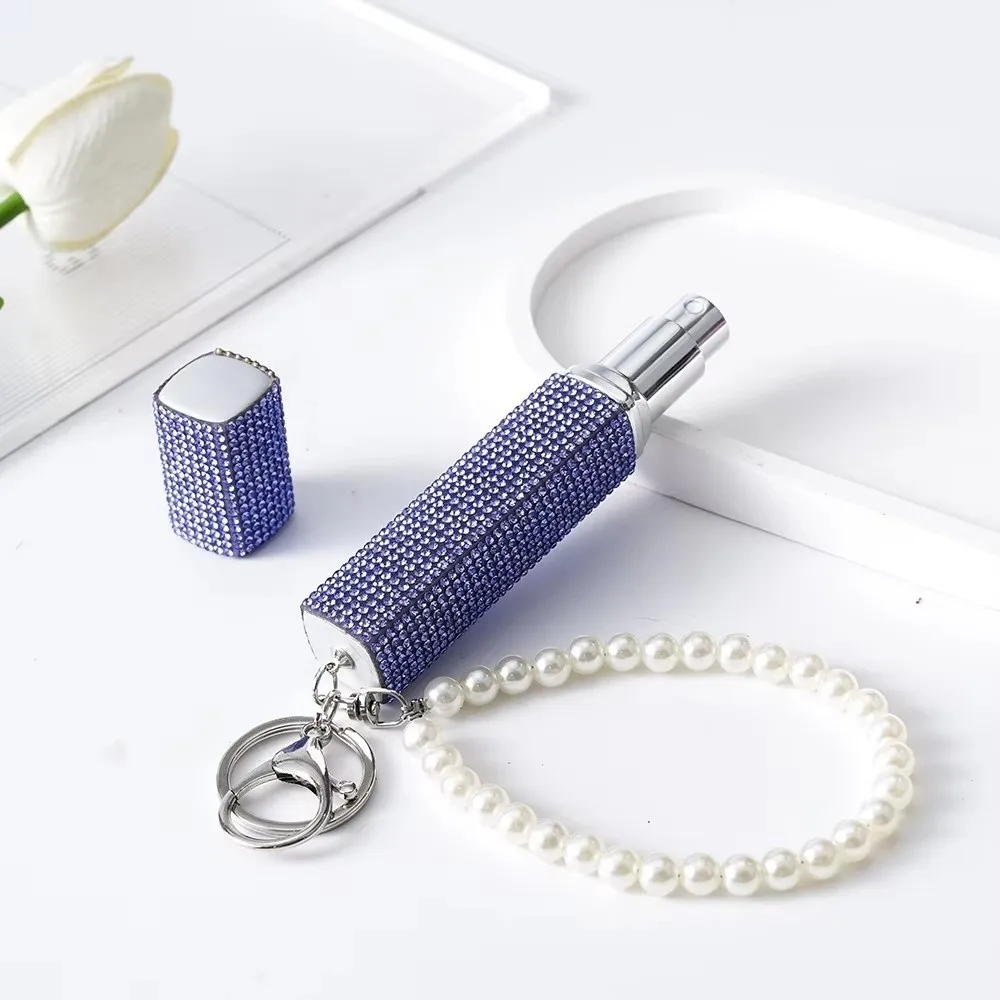 Portable Refillable Perfume Keychain Empty Glitter Spray Bottle Keychain Leak-Proof Perfume Bottle