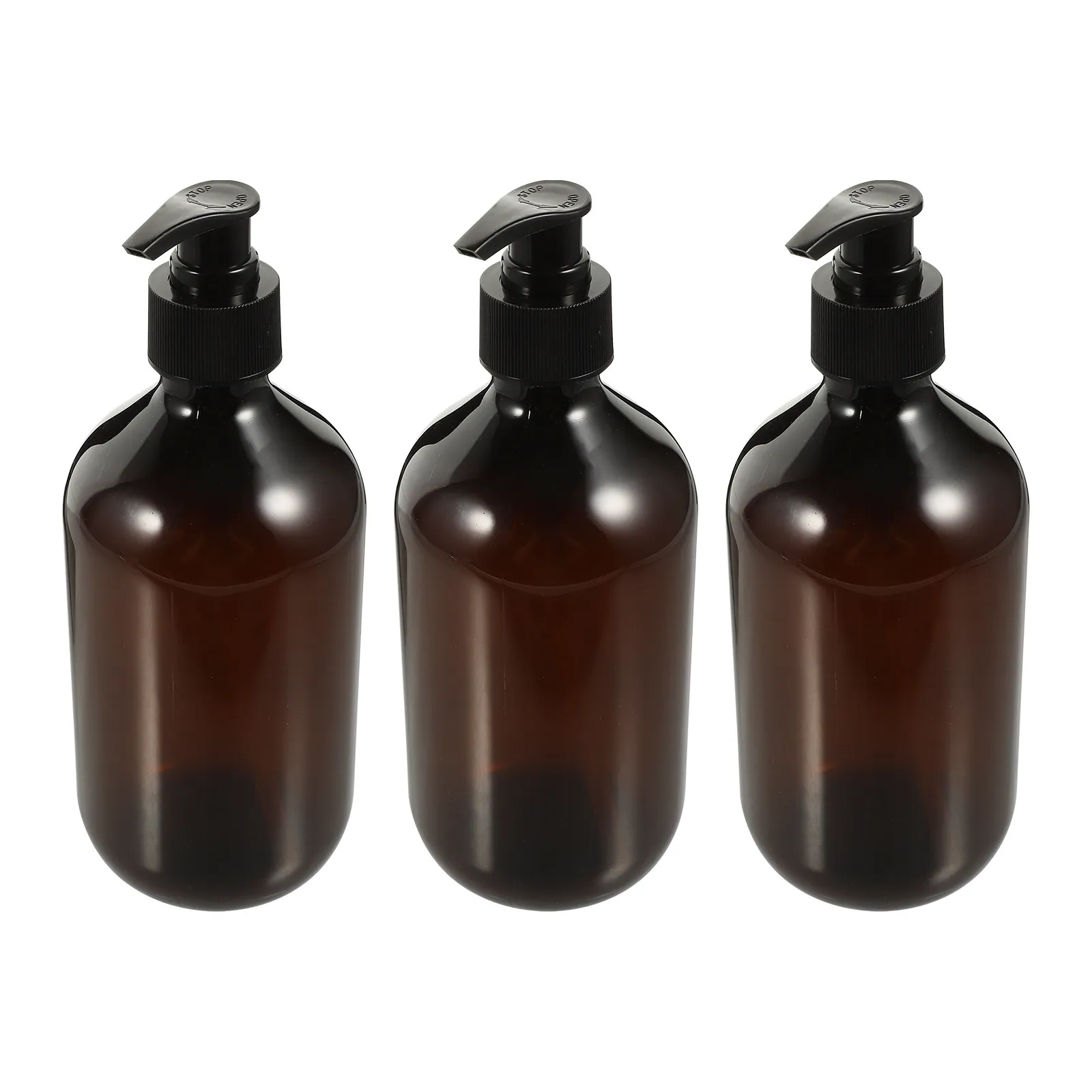 3Pcs Exquisite Sturdy Refillable Lotion Dispenser Bottle Press-Type Soap Shampoo Shower Gel Container for Home Hotel Bathroom