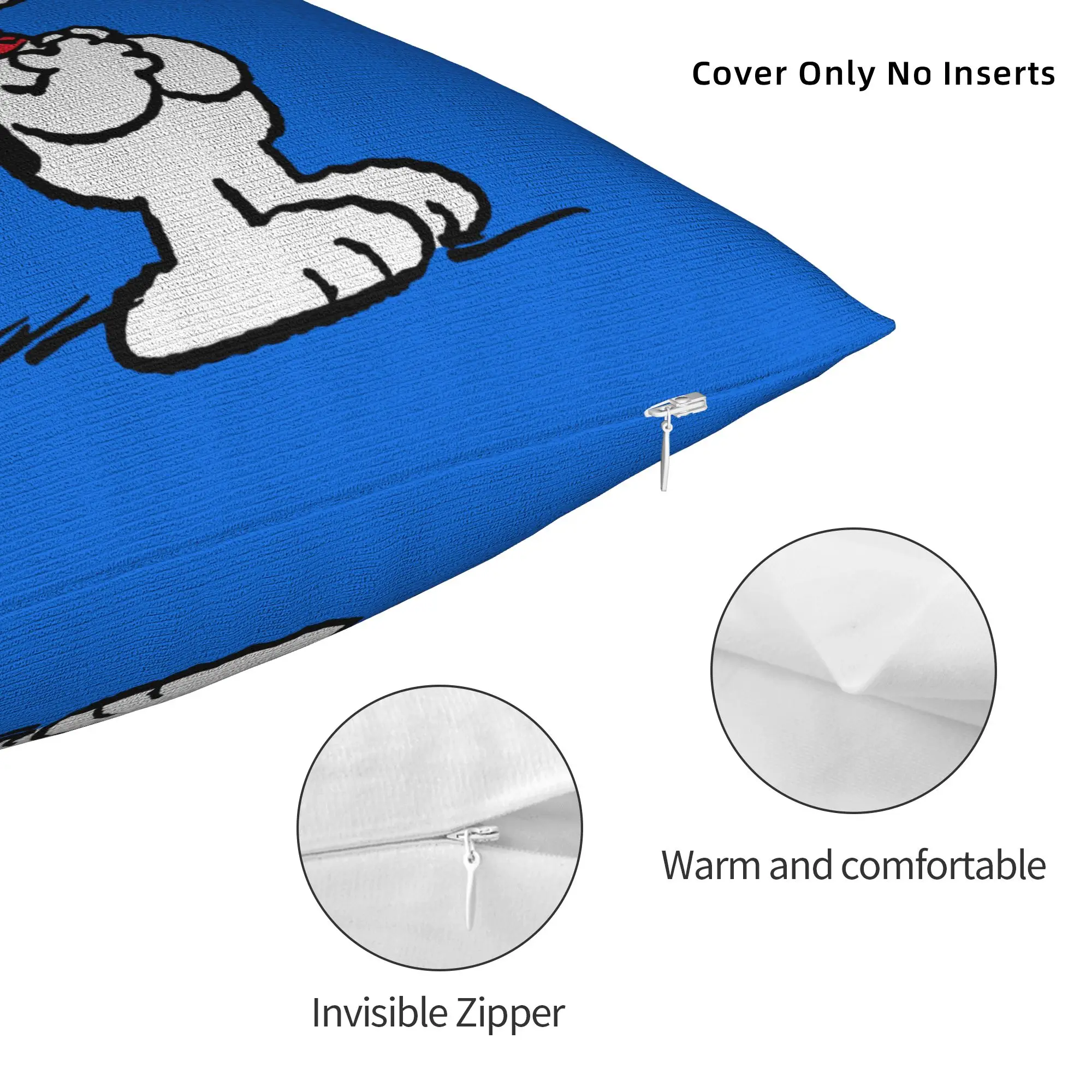 Snoopys The Flying Ace Square Pillow Case Polyester Throw Pillow ACE Pilot Customized Cushion Covers - view 4