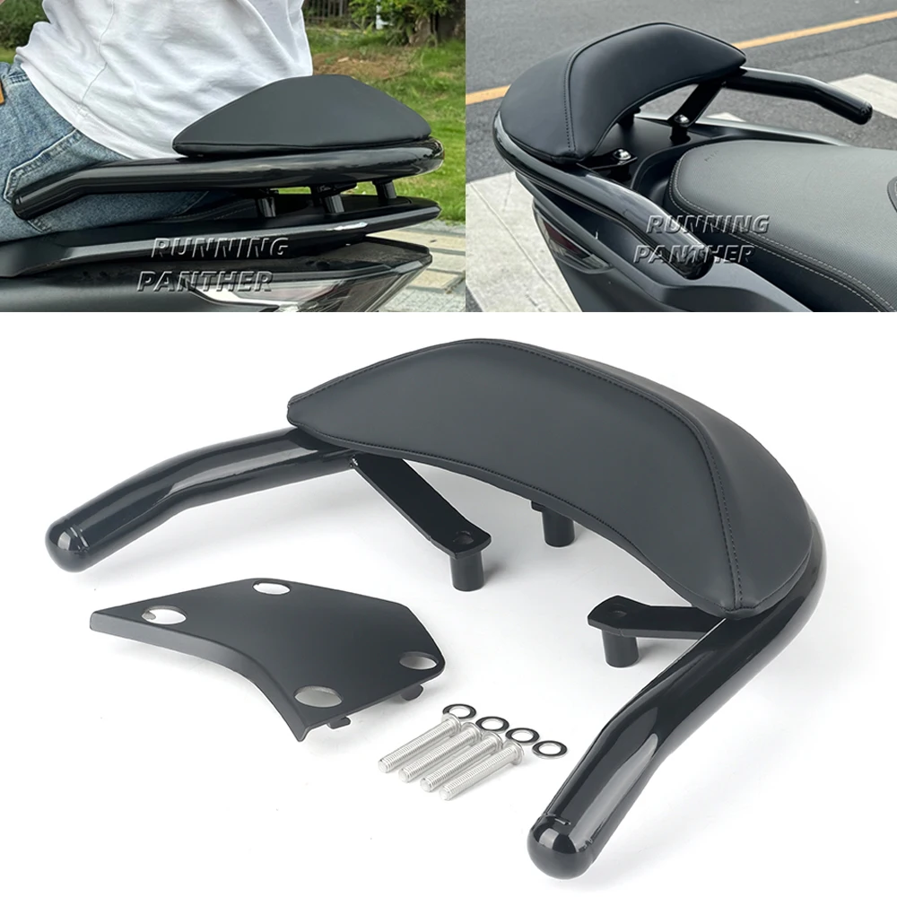 

NEW Motorcycle Black Rear Passenger Seat Tailstock Backrest Back Rest Cushion Pad For Honda PCX160 PCX 160