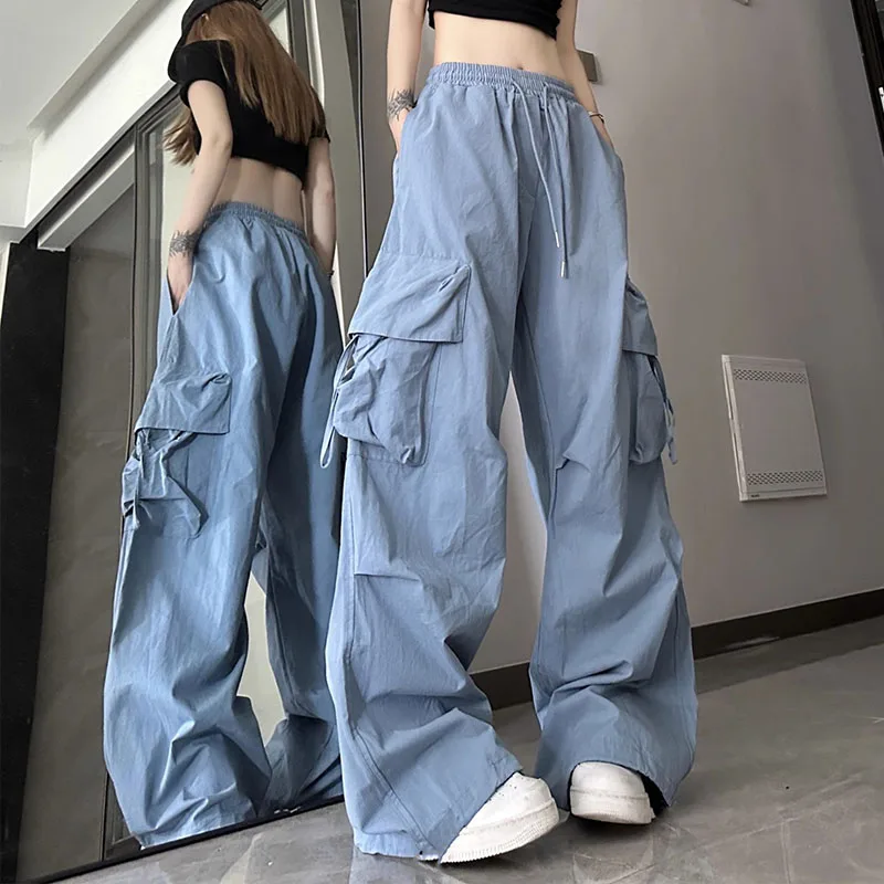

Dopamine Hot Girl Casual Pants Women's Summer New Loose Hip Hop Design Wide Leg Pants Workwear Comfortable Fit
