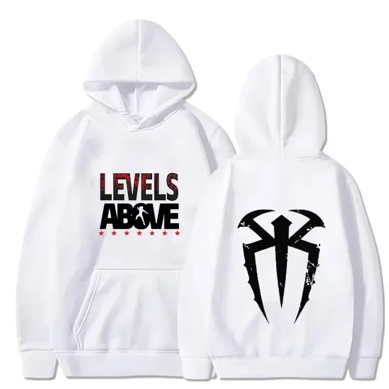 2025 Women's Men's Casual Fashion Hooded Sweatshirt Roman Reigns Printed Pullover Long Sleeved Harajuku Street Fashion man