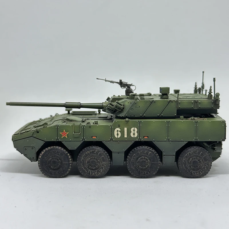 1:72 Scale Resin Chinese 105mm Wheeled Assault Vehicle Wheeled Tank Model Classic Adult Gift Collection Souvenir Static Display