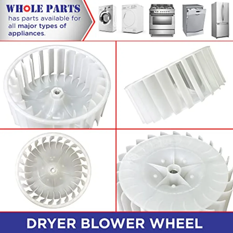 Whole Parts Dryer Blower Wheel Part # 00491640 - Replacement and Compatible With Some Bosch Dryers - Replaces AP3695075 648683