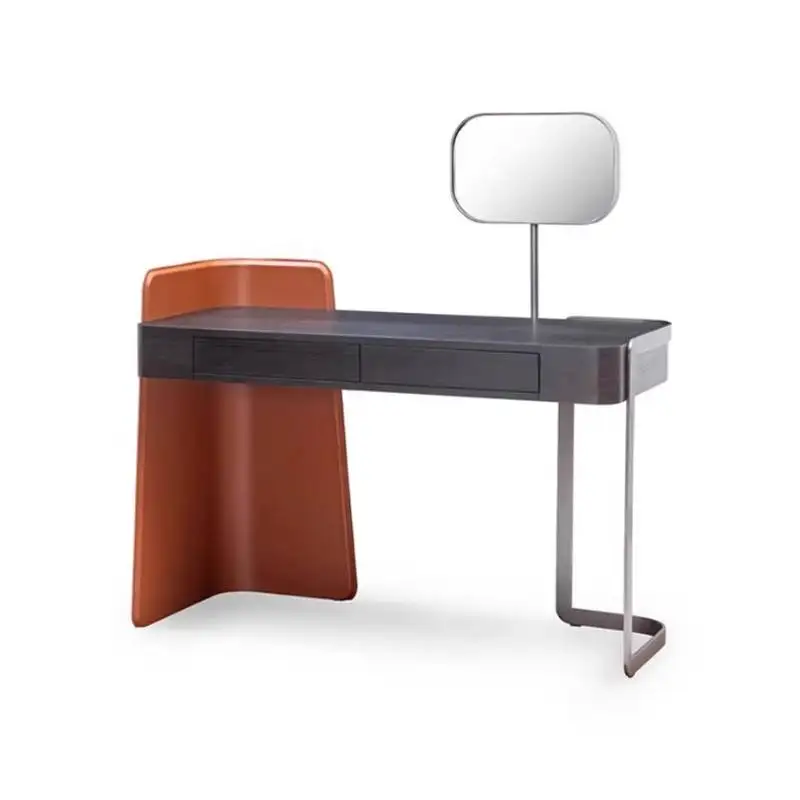 Simple Slim Vanity Desk Modern Gothic Minimalist Femme Mirror Makeup Vanity Desk Living Room Salon Tocador Maquillaje Furniture