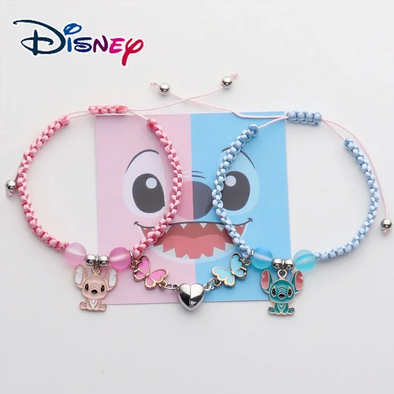 

Disney Lilo & Stitch Bracelet Set Kawaii Cartoon Anime Stitch Couple Bracelet Magnet String Bracelet Children Toy Birthday Gift