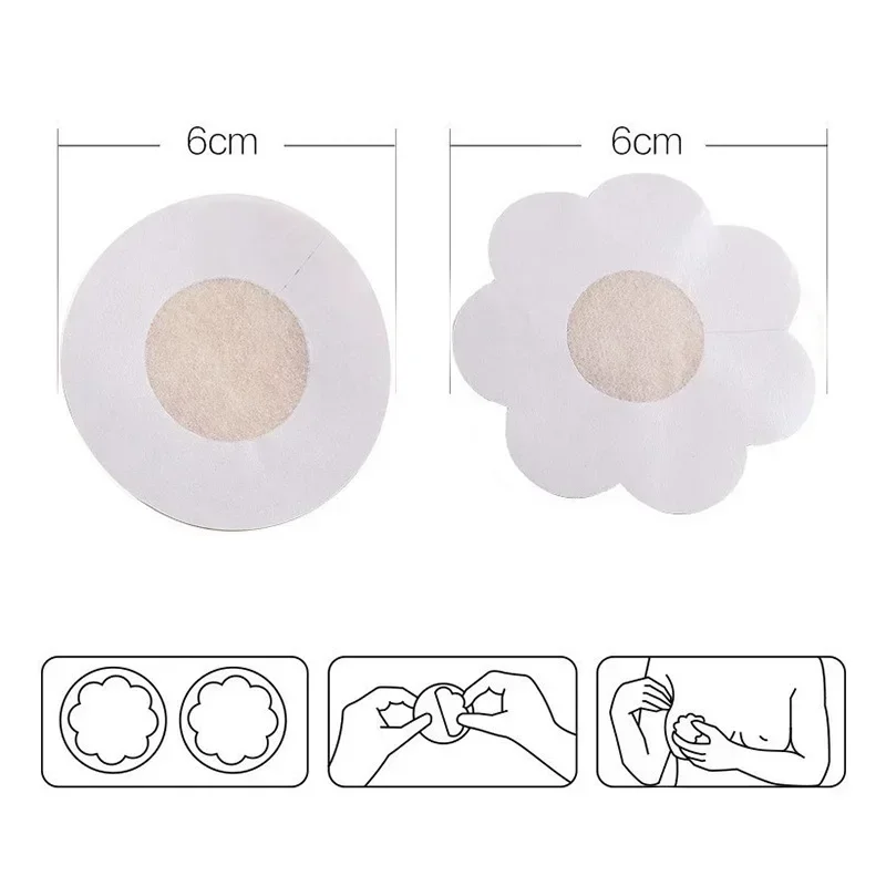 60PCS adesivi per copricapezzoli di sicurezza donna Sexy cerotto per sollevamento del seno Intimates imbottitura per il petto del reggiseno invisibile autoadesivo femminile