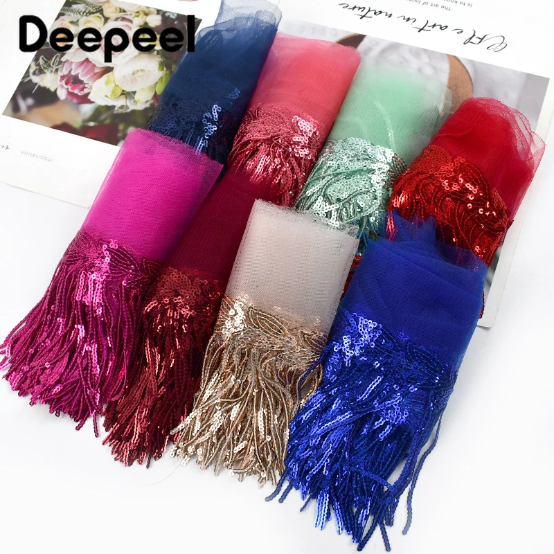 9 ياردة 10/18 سنتيمتر الترتر هامش شرابات الدانتيل تقليم فساتين الزفاف الملابس عيد الميلاد الديكور شرابة هامش الخياطة اكسسوارات