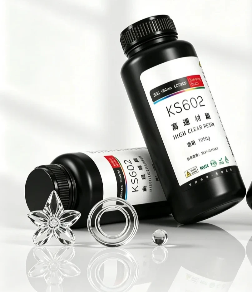 Multi‑Purpose High‑Transparency Light‑Curing Photopolymer Resin 3D Printing Material for 385‑405nm LCD MSLA 3D Printing Machine