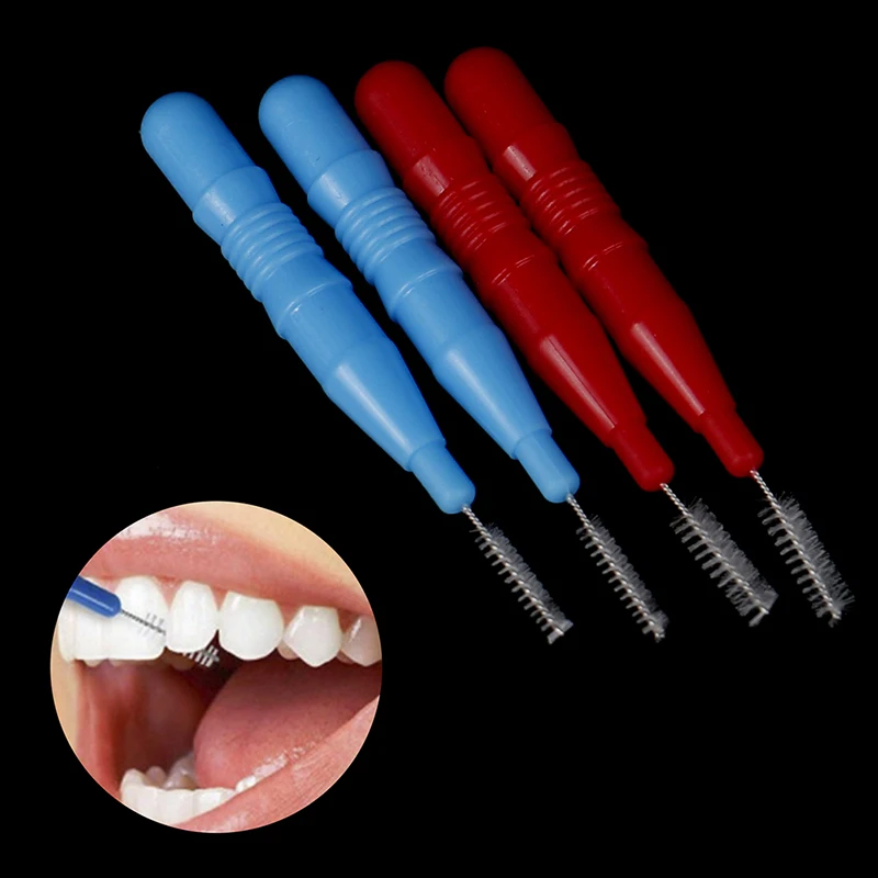 Cepillo Interdental de 40 piezas, cabezal de hilo Dental entre dientes, cepillo de limpieza Dental