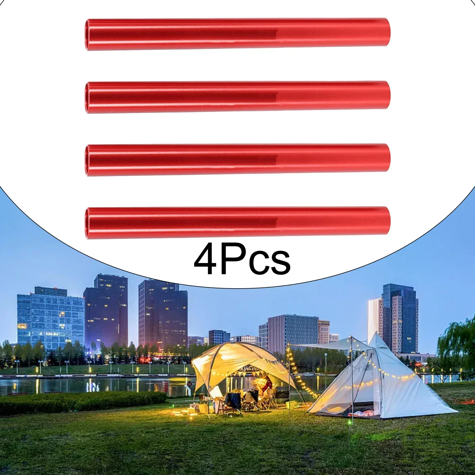 

4PC Folding Tarp Pole Awning Rod Foldable 10.5mm Tent Pole Support Stand Pole Outdoor Camping Sun Shelter Sticks Tent Accessorie