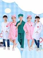 Kids Cosplay Doctor Nurse Uniforms Set Toddler Christmas Xmas Role Play Costumes Party Wear Boys Girls Fancy Dress Gown
