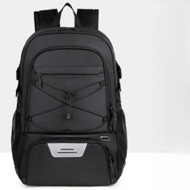 حقيبة رياضية مخططة عاكسة للكمبيوتر المحمول، مناسبة للرجال والنساء، حقيبة ظهر رياضية لكرة السلة، مع حجرات للأحذية، حقيبة ظهر للسفر #5