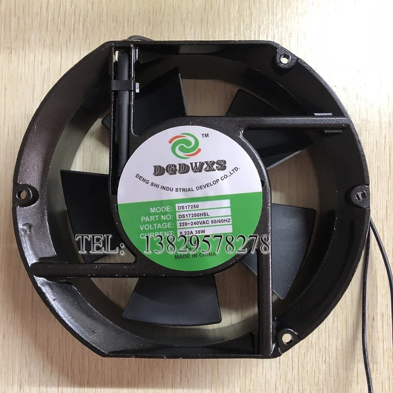 

DGDWXS DS17250 AC 220/240V 0.22A 172x172x51mm 2-Wire Server Cooling Fan