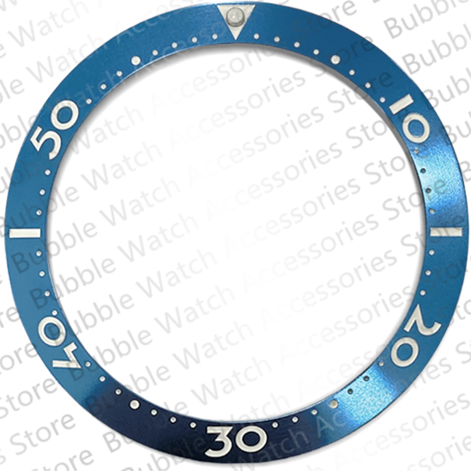 38mmx30.7mm Blue Green Red 10-50 Aluminium Bezel Insert Fit For skx rlx Men's Mechanical Watch