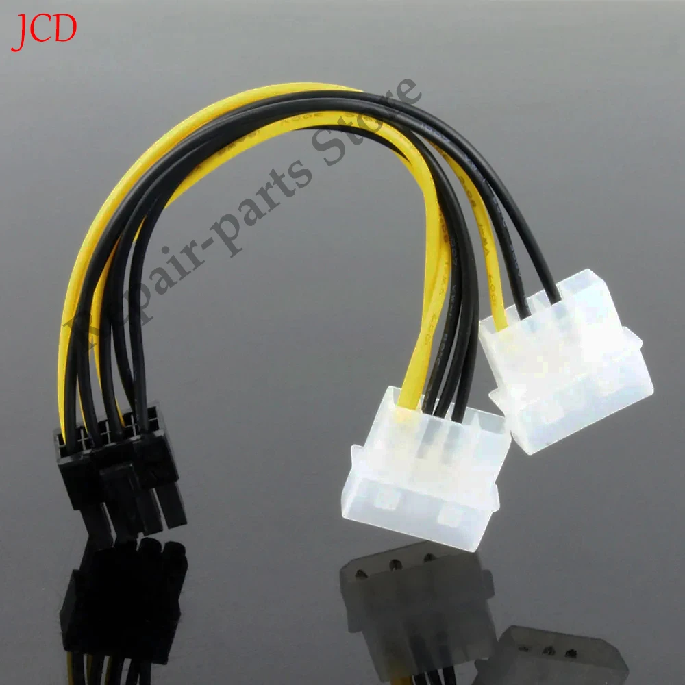 1PCS 18cm 8Pin To Dual 4Pin Video Card Power Cord Y Shape 8 Pin PCI Express To Dual 4 Pin Molex Graphics Card Power Cable