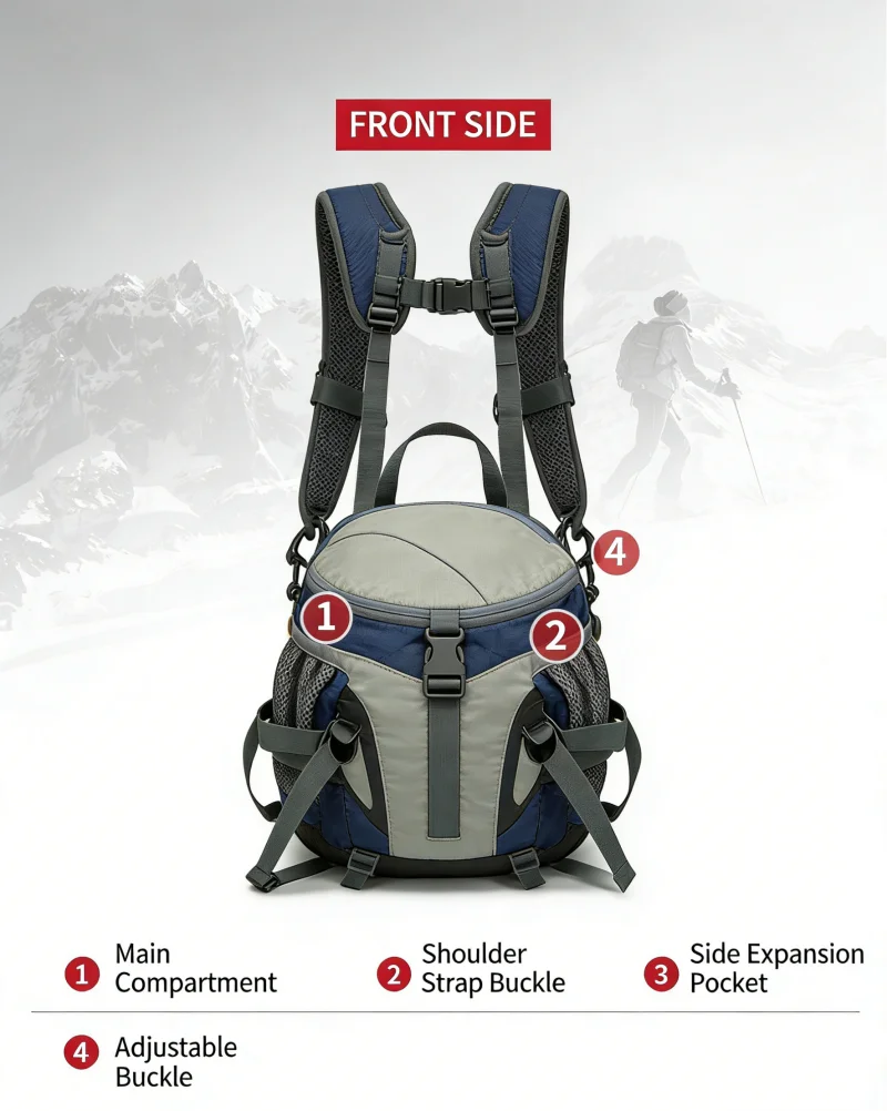 Camping Hüft- und Brusttasche Outdoor Nylon Schultertasche Crossbody Reise Fahrrad Laufen Handtaschen Klettern Herrentaschen – Detail 12