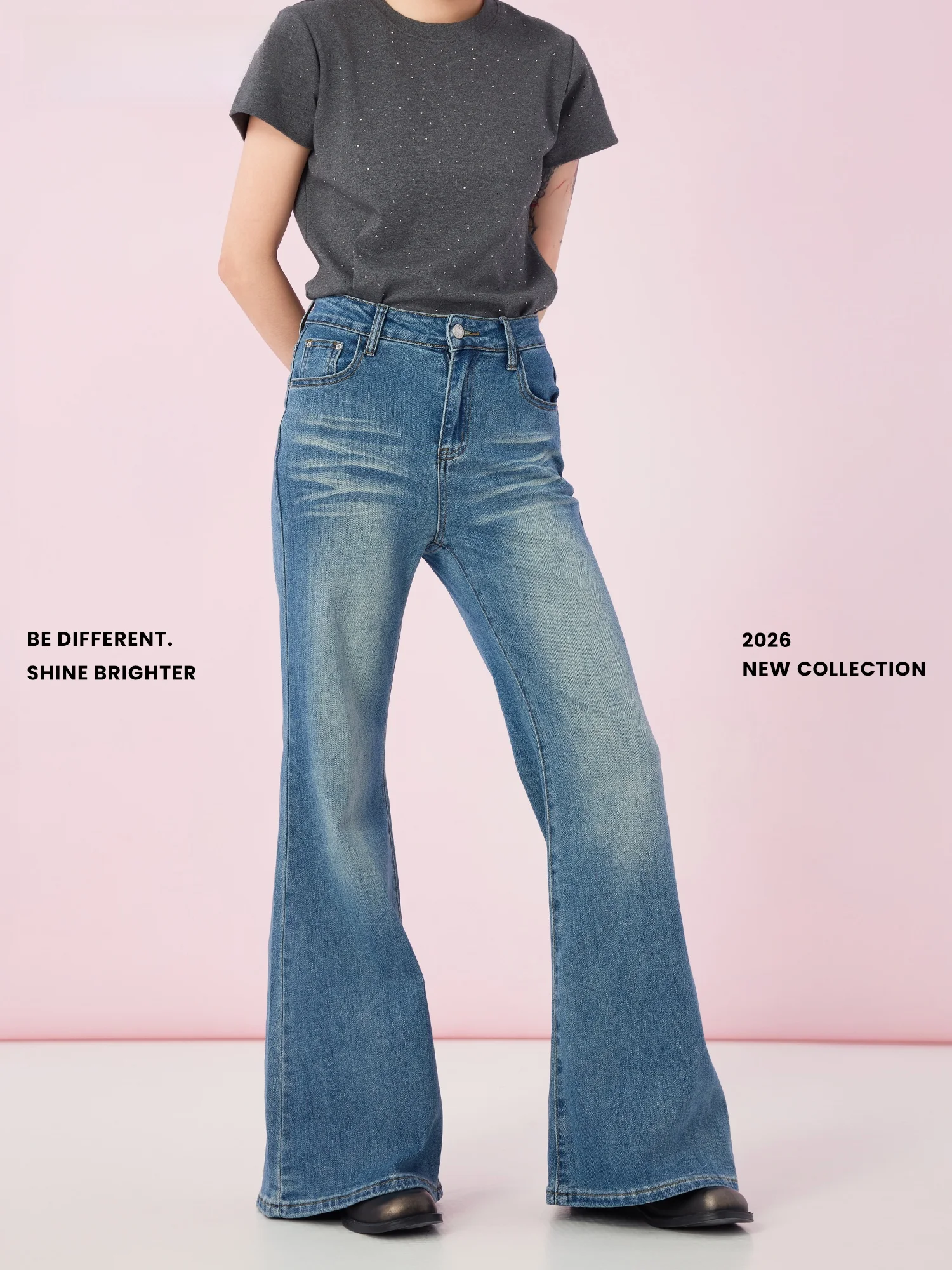 

Didimax Spring New Sle Slimming l Waist Flared Jeans Women's Casual Long Pants Ele Cotton Denim Ladies Jeans