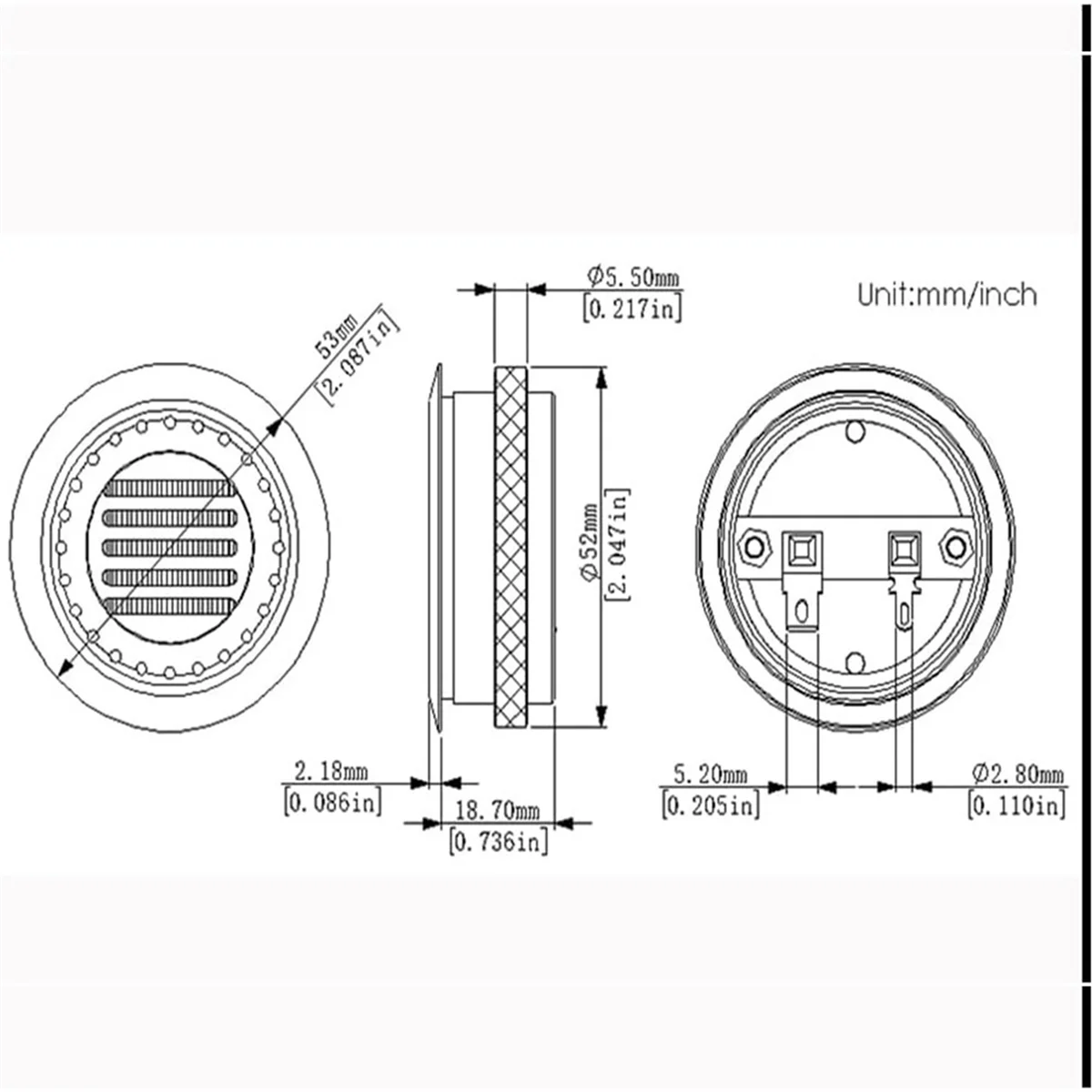 QA88X 2 قطعة HIFI 2 بوصة هوائي ثلاثة أضعاف مكبر الصوت وحدة النيوديميوم مغناطيس قوي 4OHM 30 واط مكبر الصوت AMT-53
