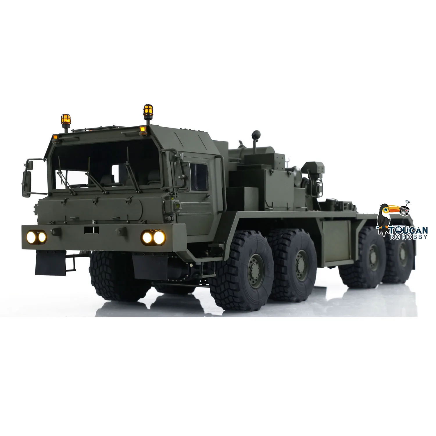 1/14 Tractor Truck SLT56 8x8 RC Full Metal Remote Control Military Transport Car 3-speed Transmission PL18 Lite Sound Light Set