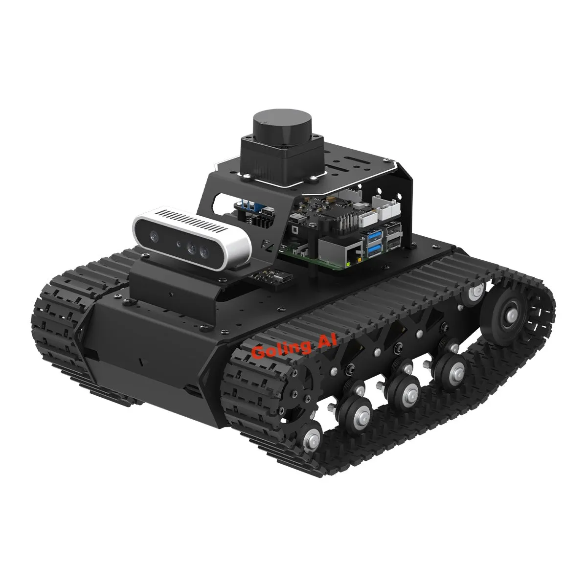 RC Tank met Diepte Camera Lidar ROS2 Codering Video Auto Voor Raspberry Pi 5 Ondersteuning ChatGPT AI Model SLAM Autonome Rijden Robot