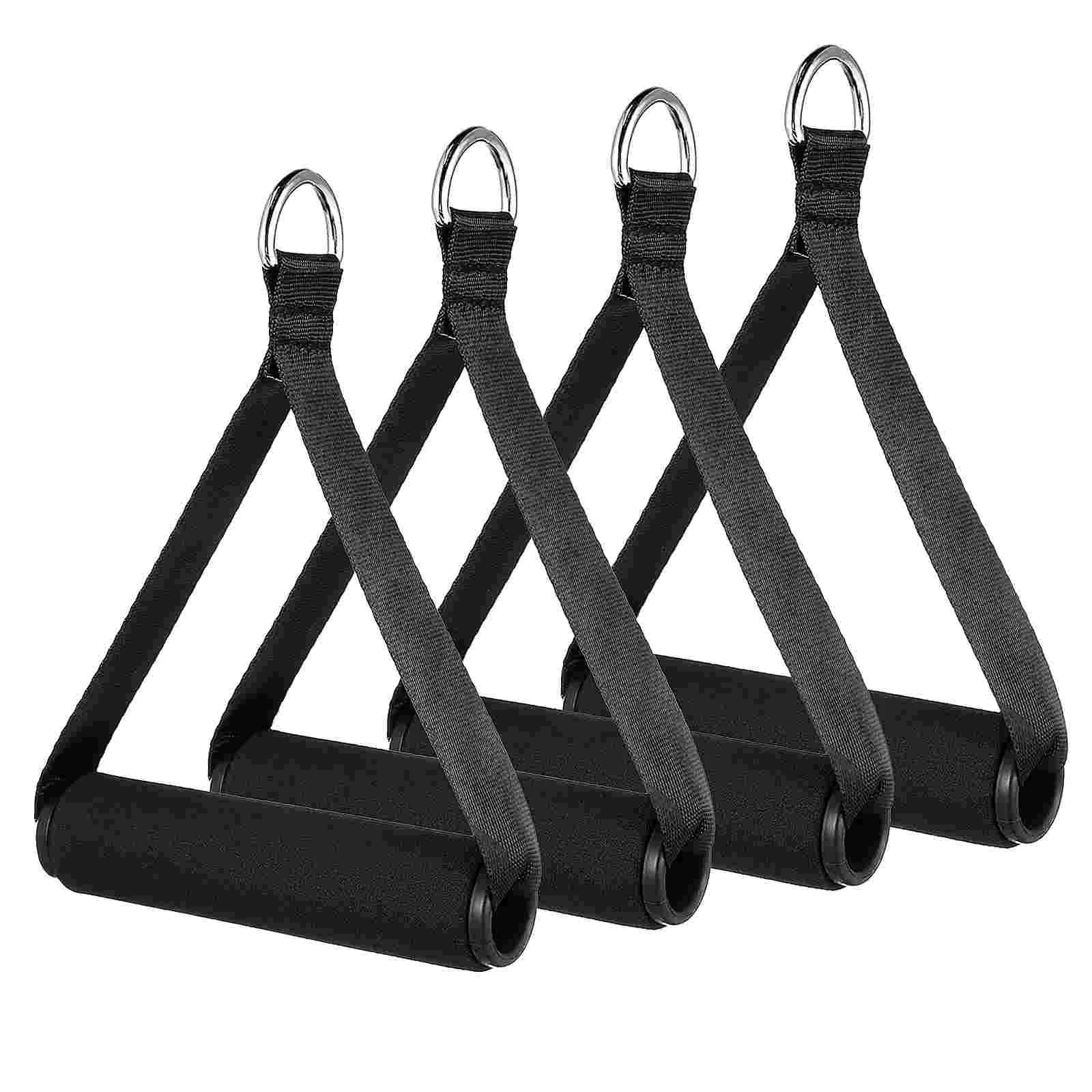 Resistance Bands with Handle Handles Single-Grip Black Strength Training Fitness
