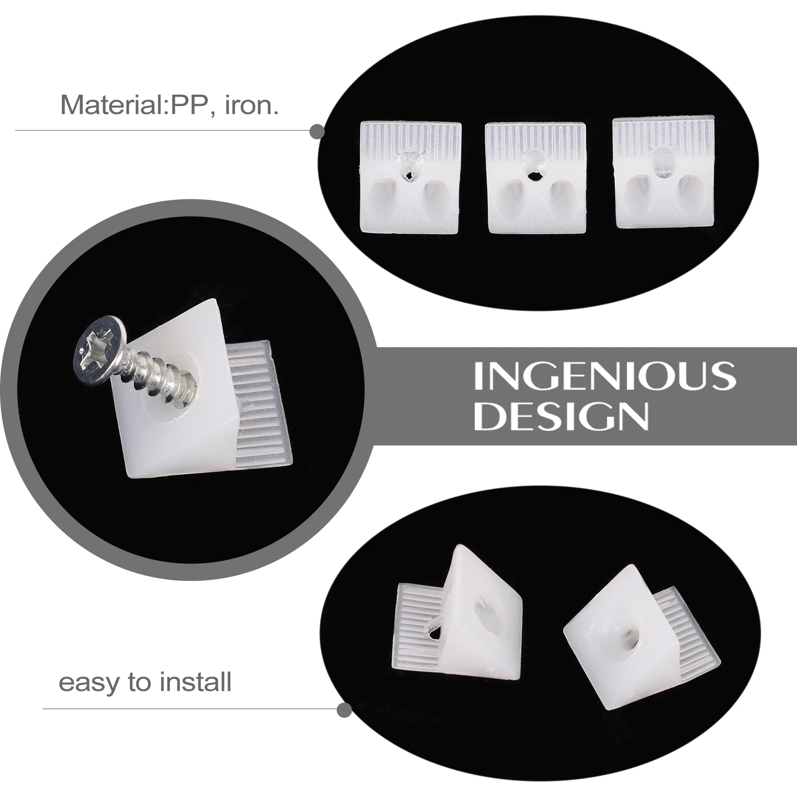

100 Pcs Drawer Wedge Shelf Bracket Plastic Sagging Reinforcement Bottom Brackets Cabinet Support niture Hardware