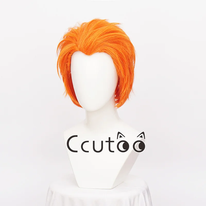 

New Seed of Chucky Orange Короткий синтетический парик для косплея Bride of Chucky Термостойкий костюм для косплея Парики Волосы + шапочка для парика