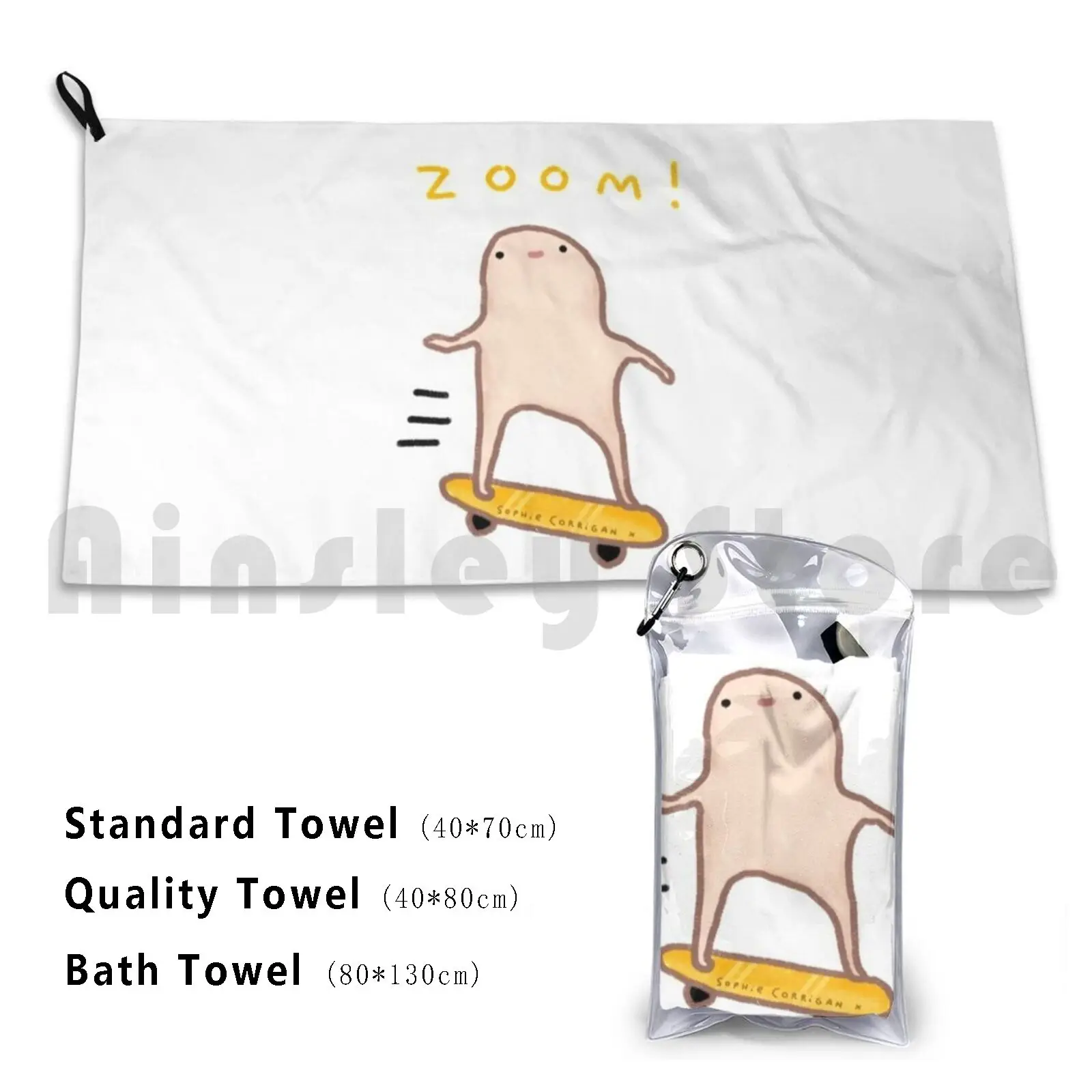 Honnête Blob-Zoom! Serviette de plage serviette de qualité à séchage rapide Blob honnête Blob Zoom Zoomy patinage à vitesse rapide
