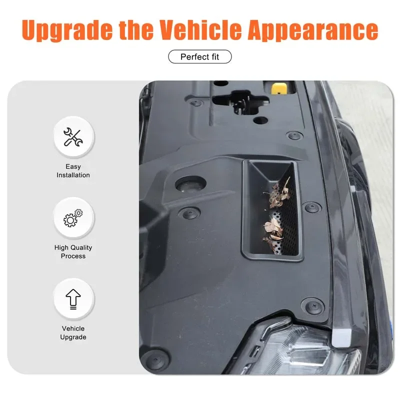 

For Ford Ranger 2023 2024 2025 Accessories Car Air Intake Vent Engine Frame Hood Inlet Vent Gasket Proof Cover Filter Upgrade