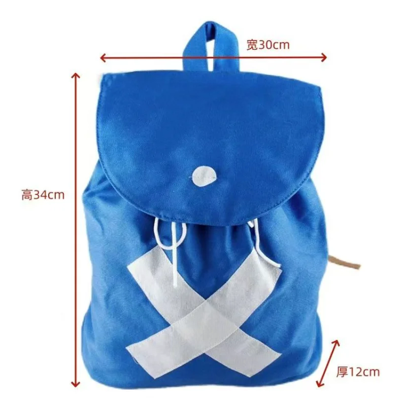 One Piece Anime Canvas Backpack Tony Chopper Cosplay School Bag Shoulder Bags for Teenagers Boy Girl Kids Gift Drawstring Pocket