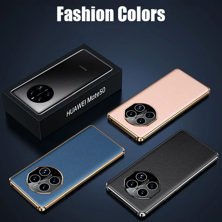 Fashion Genuine Leather Soft TPU Silicone Cover Case For Huawei Mate 50 40 Pro RS Mate 30 Honor Magic 3 4 5 Pro