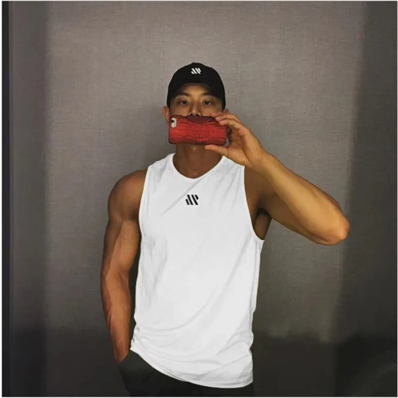 

Bodybuilding exercise outdoor wear simple casual loose summer men's vest