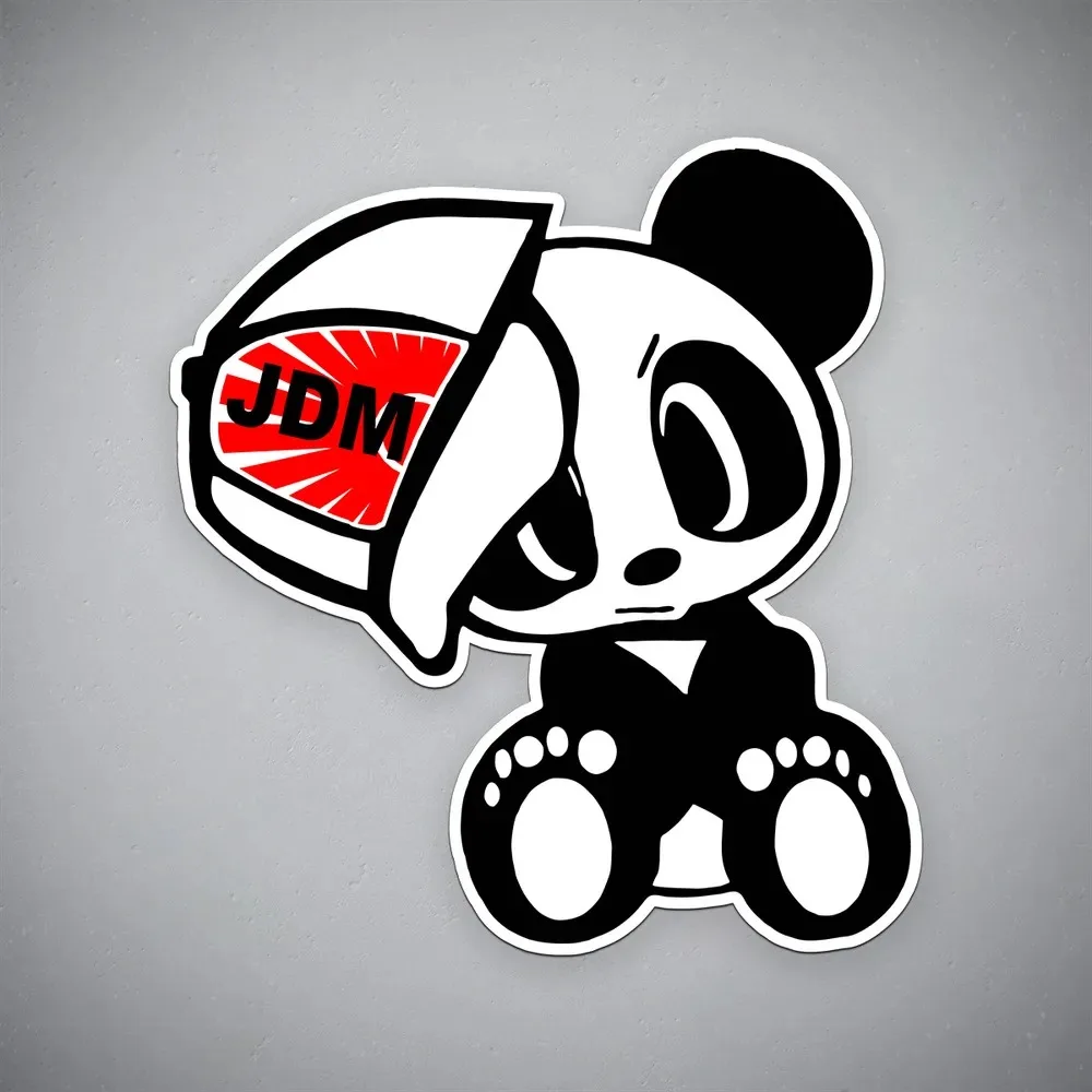 

Vinyl Car Stickers "jdm Panda" Biker-helmet-motorcycle--sticker-decal