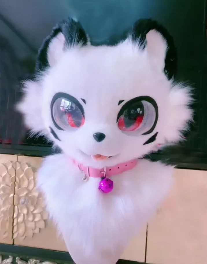 fursuit Cat mascot Headgear Halloween characters boys and girls universal Husky disguised as a Cosplay fox