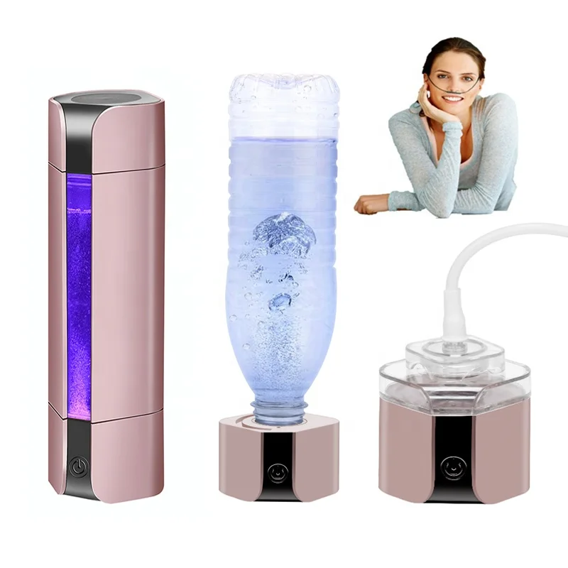 Hydrogen Water Bottle With Inhaler Molekulare Wasserstoff Reich Wasser Maker Ionisator